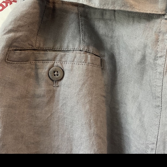 NWT Adrienne vittadini 100% Linen Pants Size 14 Blue Gray - Picture 8 of 10